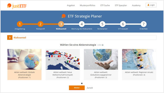 Professionelles Planungstool für ETF-Portfolios