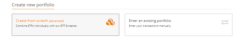 Create a professional ETF portfolio with the Portfolio Builder