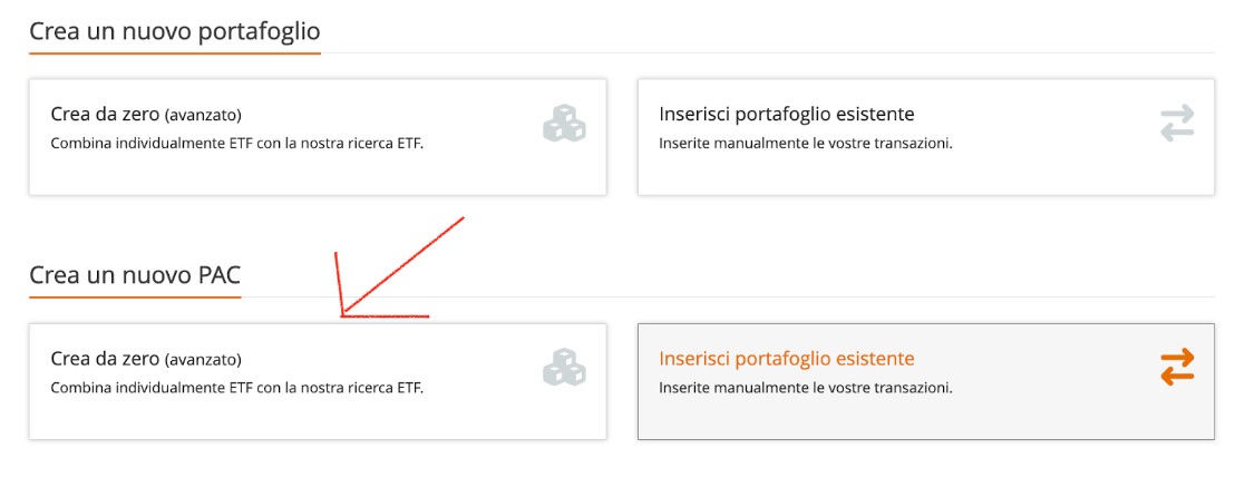 Crea da zero (avanzato)