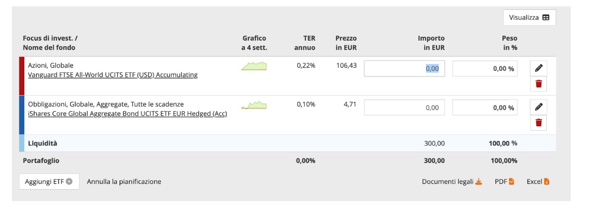 Adeguamento Peso o Valore delle Posizioni