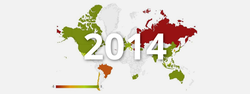 Länder-ETFs im Fokus: Die Gewinner und Verlierer 2014