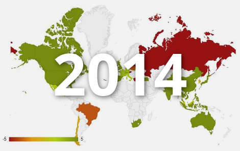 Länder-ETFs im Fokus: Die Gewinner und Verlierer 2014