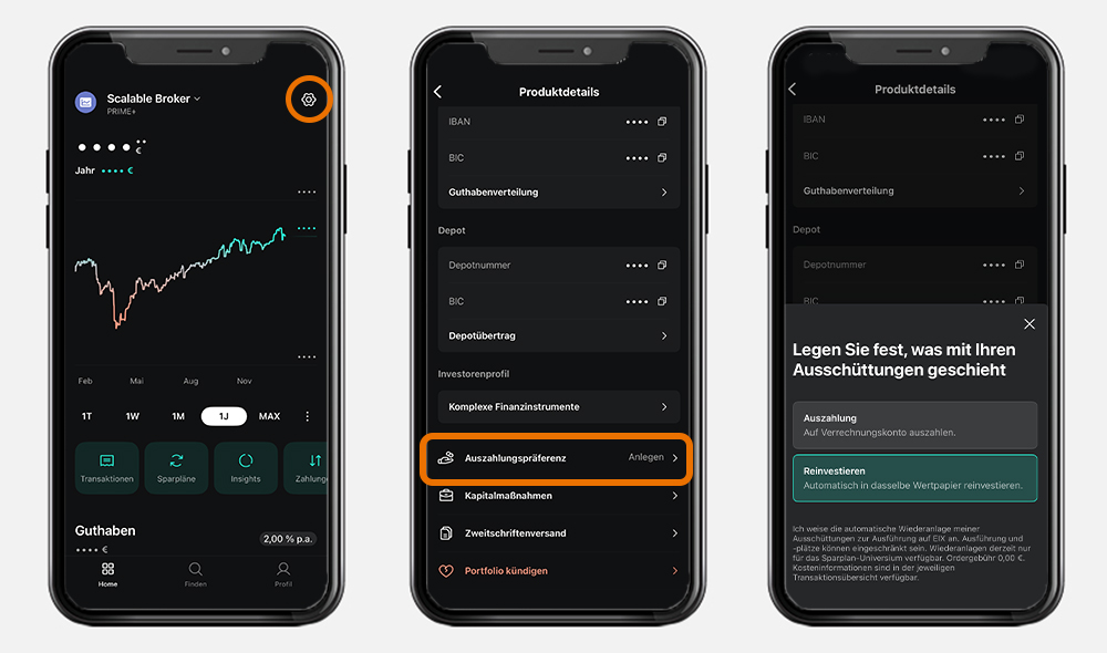 Scalable DRIP Einstellung im Broker