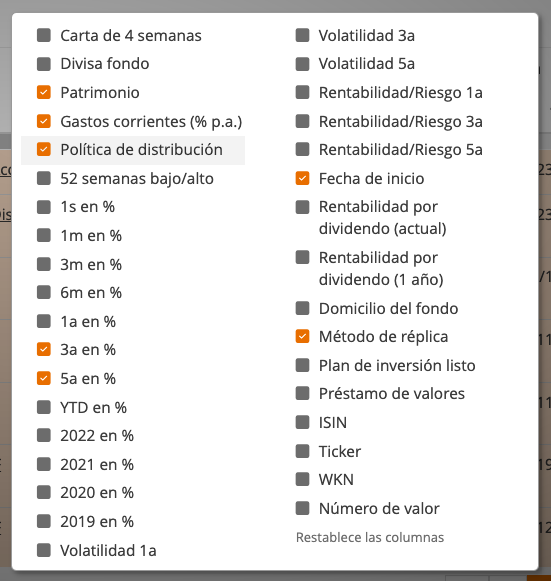 ETF selection criteria