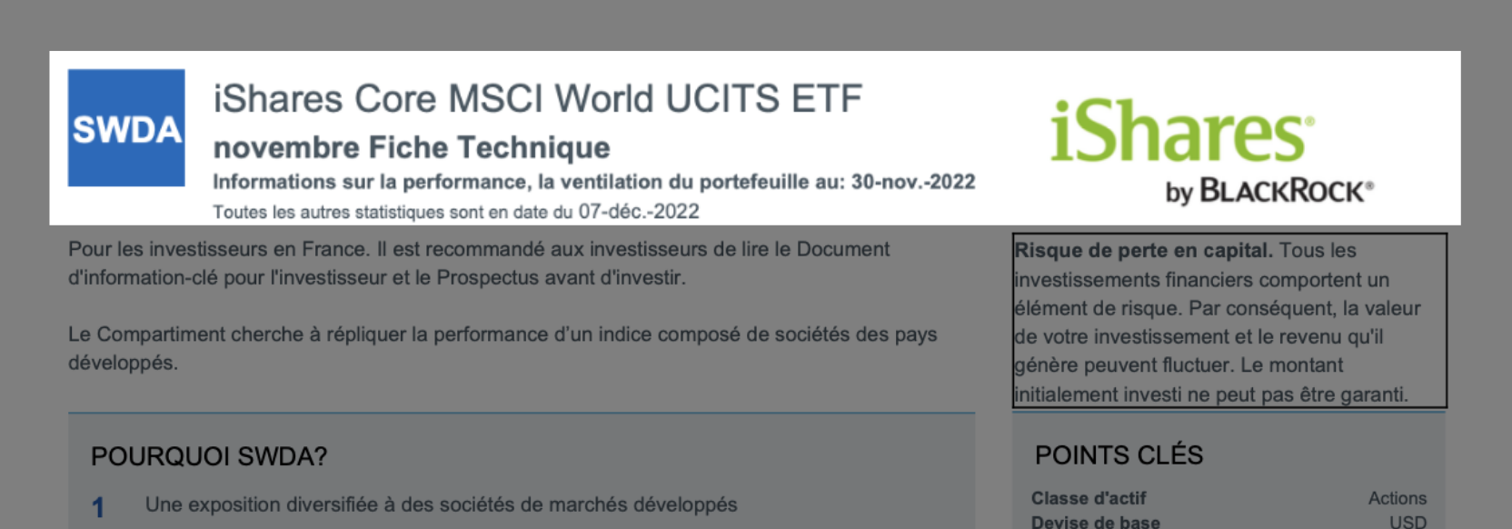 Factsheet: ETF Name