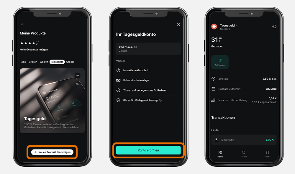 So aktivierst du das Scalable-Tagesgeldkonto